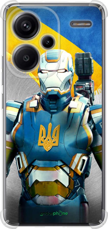 Силикон с усиленными углами чехол Украинский киборг для Xiaomi Redmi Note 13 Pro Plus 5g - 980sp-3400 изображение 
