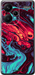 Силіконовий чехол Синя червона абстакція для Xiaomi Redmi Note 13 Pro Plus 5g - 5339u-3400 изображение 