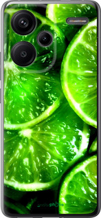 Силиконовый чехол Зелёные дольки лимона для Xiaomi Redmi Note 13 Pro Plus 5g - 852u-3400 изображение 