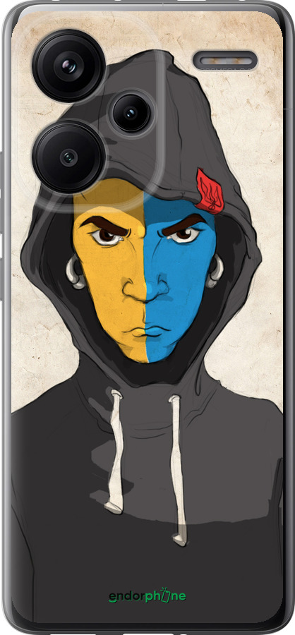 Силіконовий чехол Злий підліток  для Xiaomi Redmi Note 13 Pro Plus 5g - 1053u-3400 изображение 