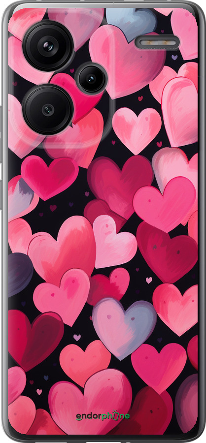 Силіконовий чехол Сердечка 4 для Xiaomi Redmi Note 13 Pro Plus 5g - 5662u-3400 изображение 
