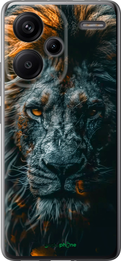 Силіконовий чехол Лев у сутінках для Xiaomi Redmi Note 13 Pro Plus 5g - 6154u-3400 изображение 