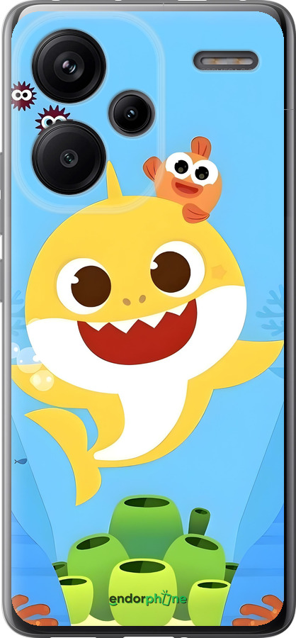 Силиконовый чехол Бейби Шарк для Xiaomi Redmi Note 13 Pro Plus 5g - 6303u-3400 изображение 