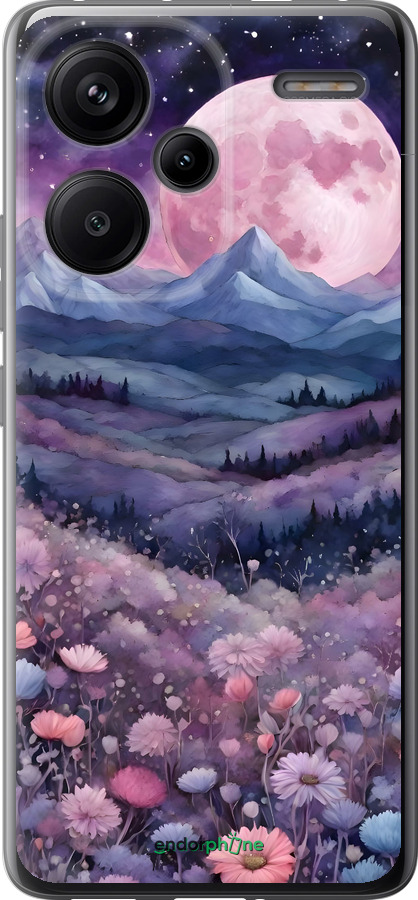 Силіконовий чехол Ніч місяць арт для Xiaomi Redmi Note 13 Pro Plus 5g - 6319u-3400 изображение 