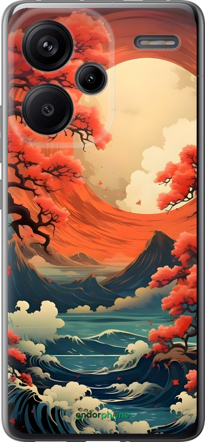 Силиконовый чехол Природа японии для Xiaomi Redmi Note 13 Pro Plus 5g - 6327u-3400 изображение 
