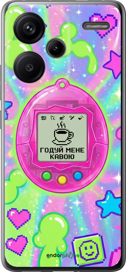 Силиконовый чехол Y2K Aesthetic Retro Pet: Годуй мене кавою для Xiaomi Redmi Note 13 Pro Plus 5g - 6784u-3400 изображение 
