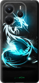 TPU чехол Бело-голубой огненный дракон для Xiaomi Redmi Note 14 4G - 113b-3903 изображение 