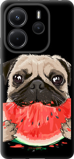 TPU чехол Мопс и арбуз для Xiaomi Redmi Note 14 4G - 4665b-3903 изображение 