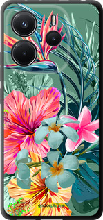 TPU чехол Тропические цветы v1 для Xiaomi Redmi Note 14 4G - 4667b-3903 изображение 