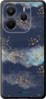 TPU чехол Ночь золотые звезды для Xiaomi Redmi Note 14 4G - 5421b-3903 изображение 