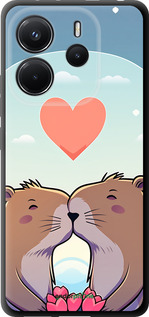 TPU чехол Капибара любовь для Xiaomi Redmi Note 14 4G - 6027b-3903 изображение 