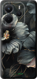 TPU чехол Черные цветы для Xiaomi Redmi Note 14 4G - 6031b-3903 изображение 