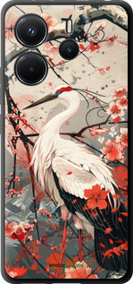TPU чехол Аист в цвету сакуры для Xiaomi Redmi Note 14 4G - 6109b-3903 изображение 