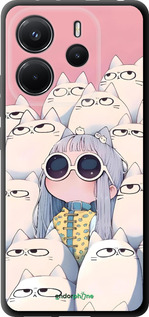 TPU чехол Малышка с котами для Xiaomi Redmi Note 14 4G - 6295b-3903 изображение 