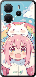 TPU чехол Девочка аниме радуга для Xiaomi Redmi Note 14 4G - 6304b-3903 изображение 