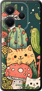 TPU чехол Коты грибы для Xiaomi Redmi Note 14 4G - 6321b-3903 изображение 