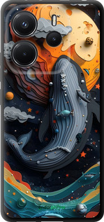 TPU чехол Кит у космосі для Xiaomi Redmi Note 14 4G - 6328b-3903 изображение 