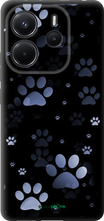 TPU чехол З синіми відбитками лап для Xiaomi Redmi Note 14 4G - 6441b-3903 изображение 