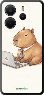 TPU чехол Funny Capybara CEO Working для Xiaomi Redmi Note 14 4G - 6777b-3903 изображение 