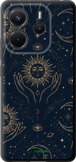 TPU чехол Celestial Harmony: Sun & Moon Gold Mystic Pattern для Xiaomi Redmi Note 14 4G - 6778b-3903 изображение 