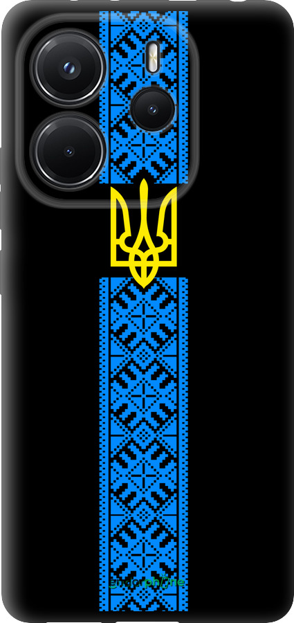 TPU чехол Тризуб в вишиванці для Xiaomi Redmi Note 14 4G - 1158b-3903 изображение 