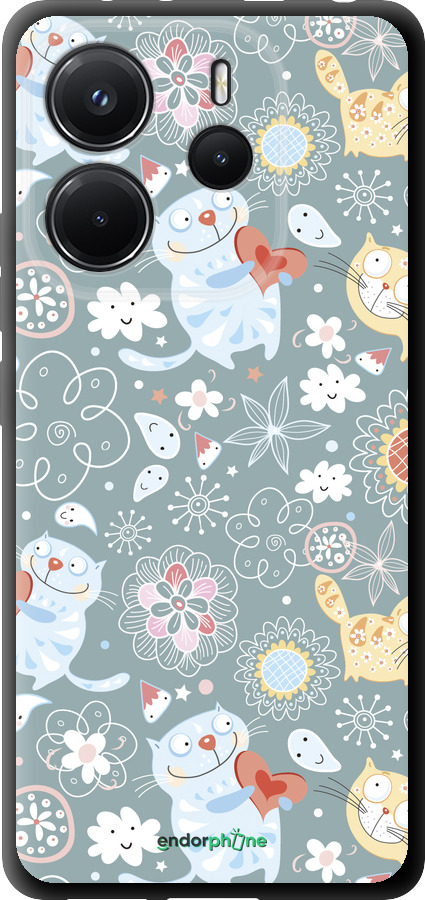 TPU чехол Котята v3 для Xiaomi Redmi Note 14 4G - 1223b-3903 изображение 