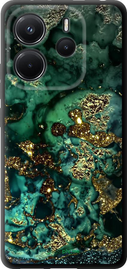 TPU чехол Мармур золото багатство для Xiaomi Redmi Note 14 4G - 5419b-3903 изображение 