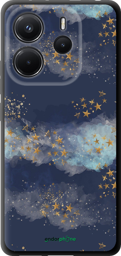 TPU чехол Ночь золотые звезды для Xiaomi Redmi Note 14 4G - 5421b-3903 изображение 