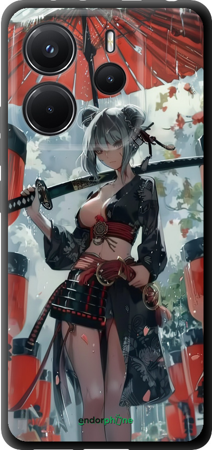 TPU чехол Гейша-воин для Xiaomi Redmi Note 14 4G - 6124b-3903 изображение 