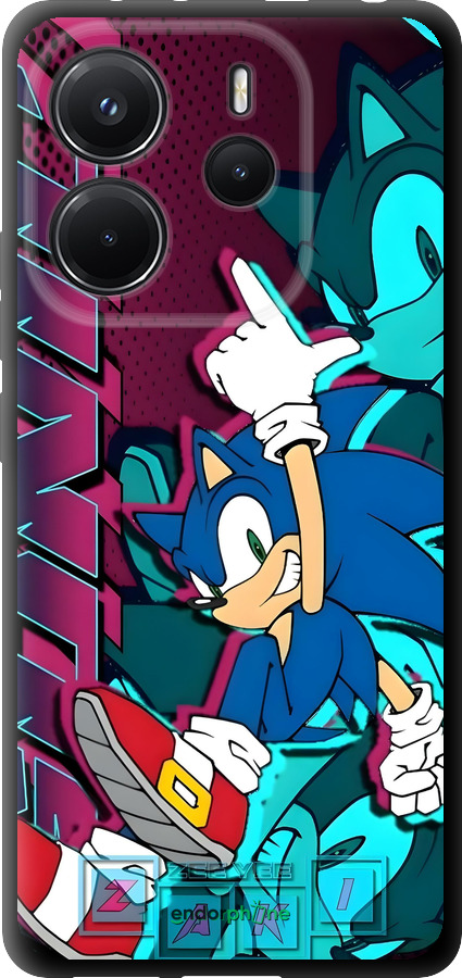 TPU чехол Соник для Xiaomi Redmi Note 14 4G - 6284b-3903 изображение 