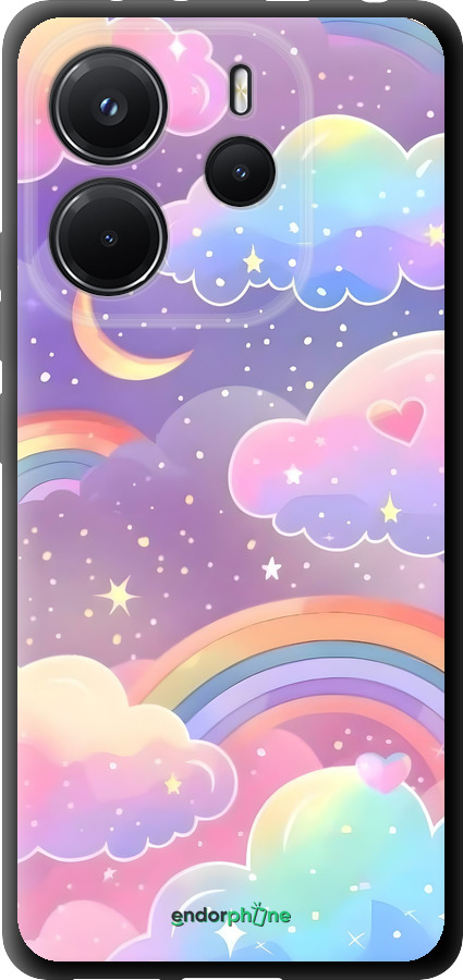 TPU чехол Облака и радуга для Xiaomi Redmi Note 14 4G - 6312b-3903 изображение 