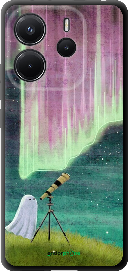 TPU чехол Привид та зірки для Xiaomi Redmi Note 14 4G - 6443b-3903 изображение 