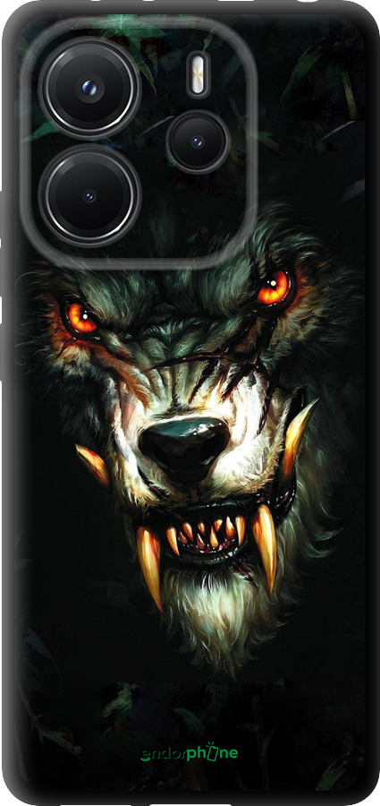 TPU чехол Дьявольский волк для Xiaomi Redmi Note 14 4G - 833b-3903 изображение 