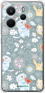 Силикон с усиленными углами чехол Котята v3 для Xiaomi Redmi Note 14 4G - 1223sp-3903 изображение 