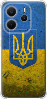 Силикон с усиленными углами чехол Флаг и герб Украины 2 для Xiaomi Redmi Note 14 4G - 378sp-3903 изображение 