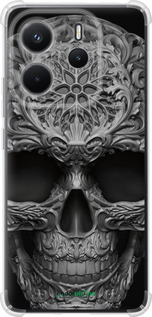 Силикон с усиленными углами чехол skull-ornament для Xiaomi Redmi Note 14 4G - 4101sp-3903 изображение 