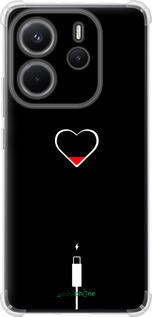 Силикон с усиленными углами чехол Подзарядка сердца для Xiaomi Redmi Note 14 4G - 4274sp-3903 изображение 