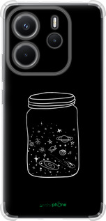 Силикон с усиленными углами чехол Космос в банке для Xiaomi Redmi Note 14 4G - 4297sp-3903 изображение 