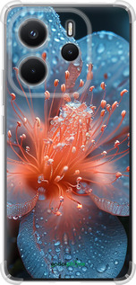 Силикон с усиленными углами чехол Роса на цветке для Xiaomi Redmi Note 14 4G - 6039sp-3903 изображение 