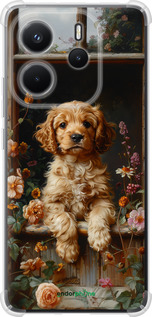 Силикон с усиленными углами чехол Щенок cocker spaniel для Xiaomi Redmi Note 14 4G - 6136sp-3903 изображение 