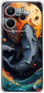 Силикон с усиленными углами чехол Кит в космосе для Xiaomi Redmi Note 14 4G - 6328sp-3903 изображение 
