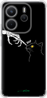 Силикон с усиленными углами чехол Кошка для Xiaomi Redmi Note 14 4G - 6505sp-3903 изображение 