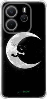 Силикон с усиленными углами чехол Лунные объятия для Xiaomi Redmi Note 14 4G - 6508sp-3903 изображение 