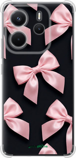 Силикон с усиленными углами чехол Coquette Ribbons Dark Coquette для Xiaomi Redmi Note 14 4G - 6767sp-3903 изображение 
