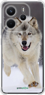 Силикон с усиленными углами чехол Бегущий волк для Xiaomi Redmi Note 14 4G - 826sp-3903 изображение 