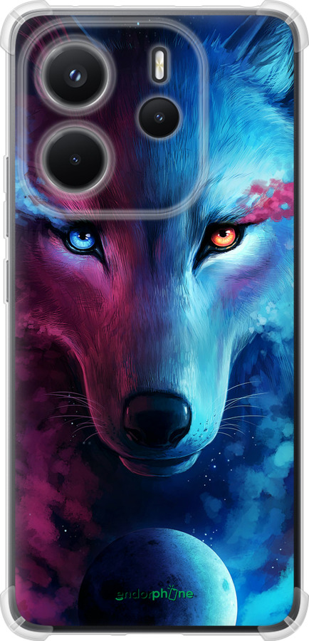 Силикон с усиленными углами чехол Арт-волк для Xiaomi Redmi Note 14 4G - 3999sp-3903 изображение 