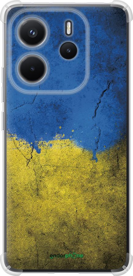 Силикон с усиленными углами чехол Флаг Украины 2 для Xiaomi Redmi Note 14 4G - 401sp-3903 изображение 