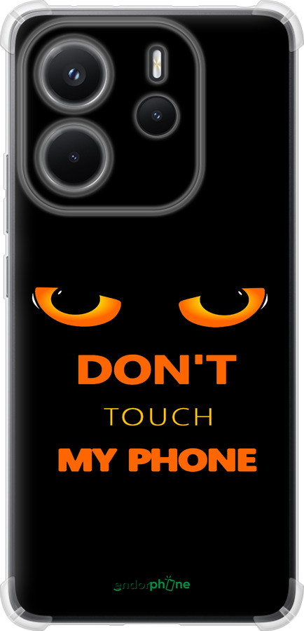 Силикон с усиленными углами чехол Don't touch the phone для Xiaomi Redmi Note 14 4G - 4261sp-3903 изображение 