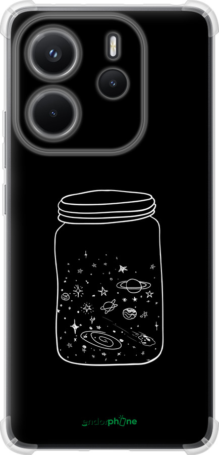 Силикон с усиленными углами чехол Космос в банке для Xiaomi Redmi Note 14 4G - 4297sp-3903 изображение 