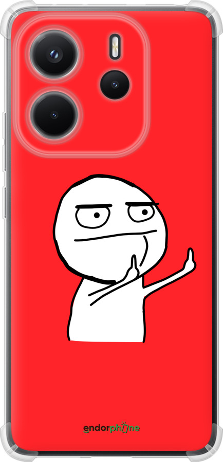 Силикон с усиленными углами чехол Мем для Xiaomi Redmi Note 14 4G - 4578sp-3903 изображение 
